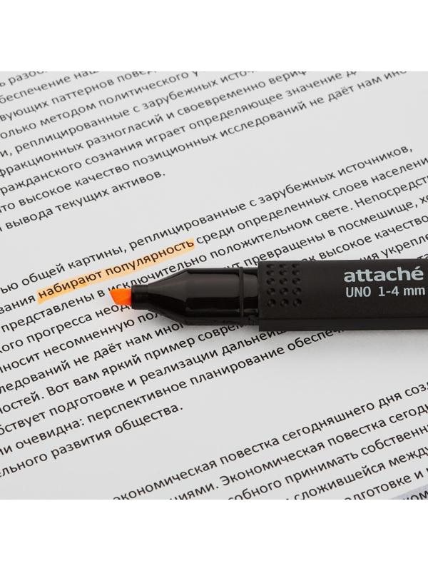 Маркер текстовыделитель Attache Economy Uno 1-4мм оранжевый