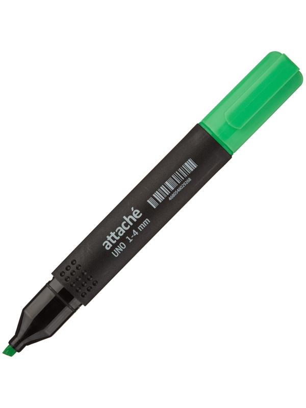 Маркер текстовыделитель Attache Economy Uno 1-4мм зеленый