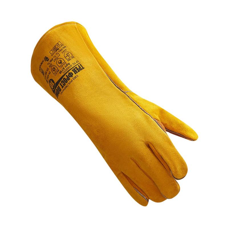 Краги сварщика спилковые Ампаро Трек-Фрост Лонг утепленные пятипалые (6750)