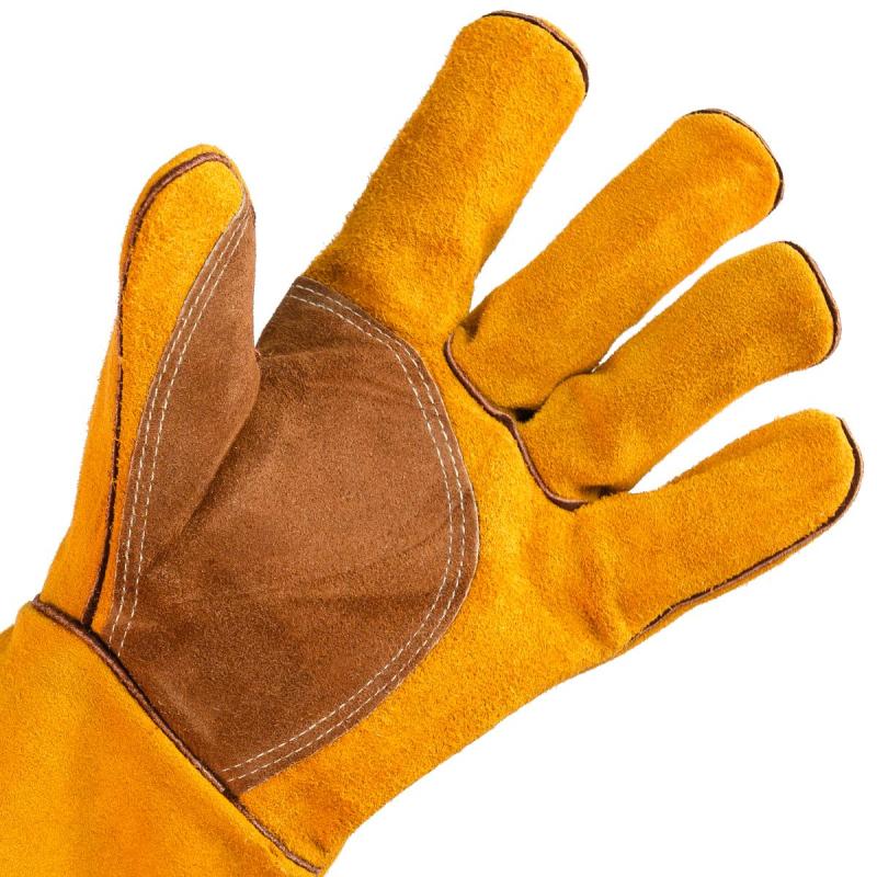 Краги сварщика спилковые Ампаро Трек-Фрост Лонг утепленные пятипалые (6750)