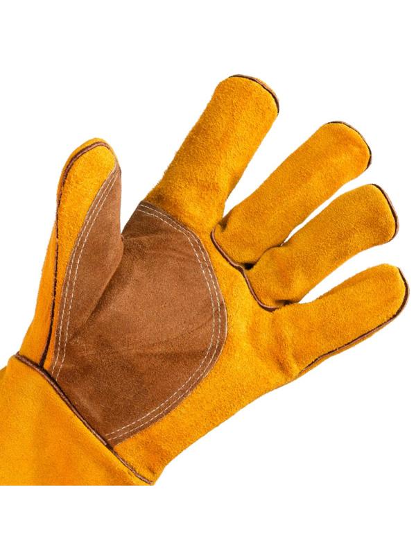 Краги сварщика спилковые Ампаро Трек-Фрост Лонг утепленные пятипалые (6750)