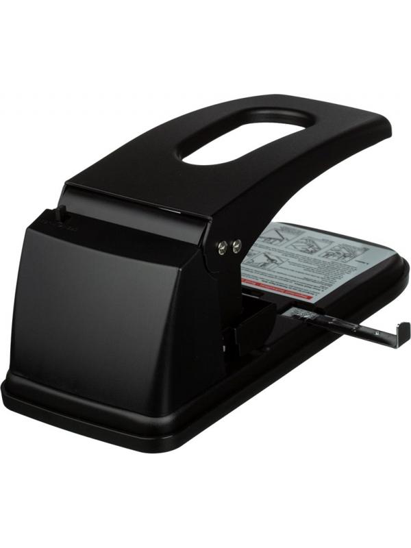 Дырокол Kw-Trio 938 до 100 листов металл черный на 2 отв.с линейкой