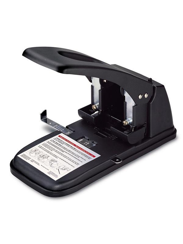 Дырокол Kw-Trio 938 до 100 листов металл черный на 2 отв.с линейкой