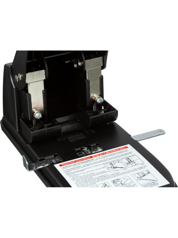 Дырокол Kw-Trio 938 до 100 листов металл черный на 2 отв.с линейкой