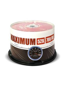 Носители информации CD-R, 52x, Mirex Maximum, Cake/50, UL120052A8B