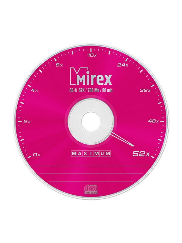 Носители информации CD-R, 52x, Mirex Maximum, Slim/1, UL120052A8S
