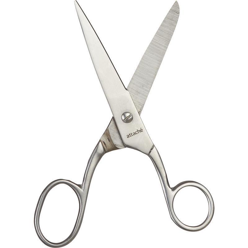 Ножницы Attache Metal 155 мм, ассиметричные ручки,цельнометаллические