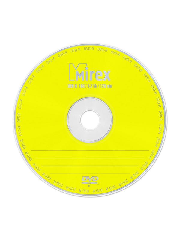 Носители информации DVD-R, 16x, Mirex, Cake/25, UL130003A1M