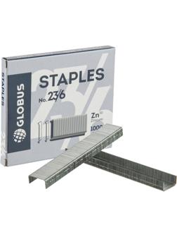 Скобы для степлера №23/6 Глобус С23/6-1000,оцинкованные,1000 шт/уп