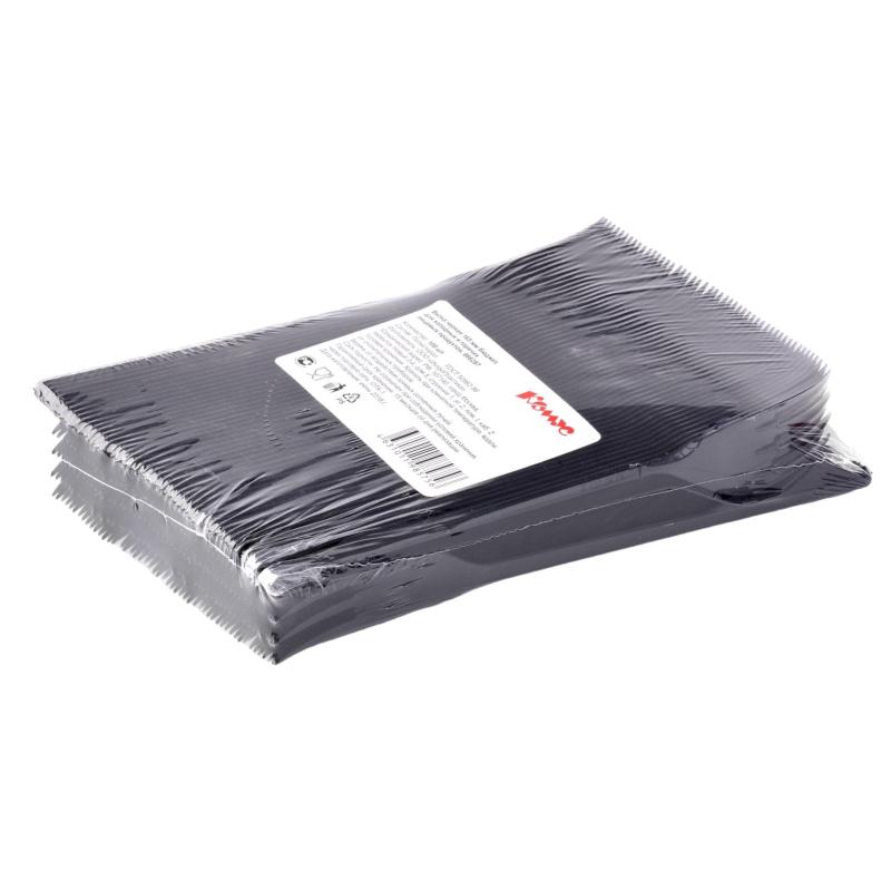 Вилка одноразовая 165мм, черная, бюджет, КОМУС ПС 100шт/уп