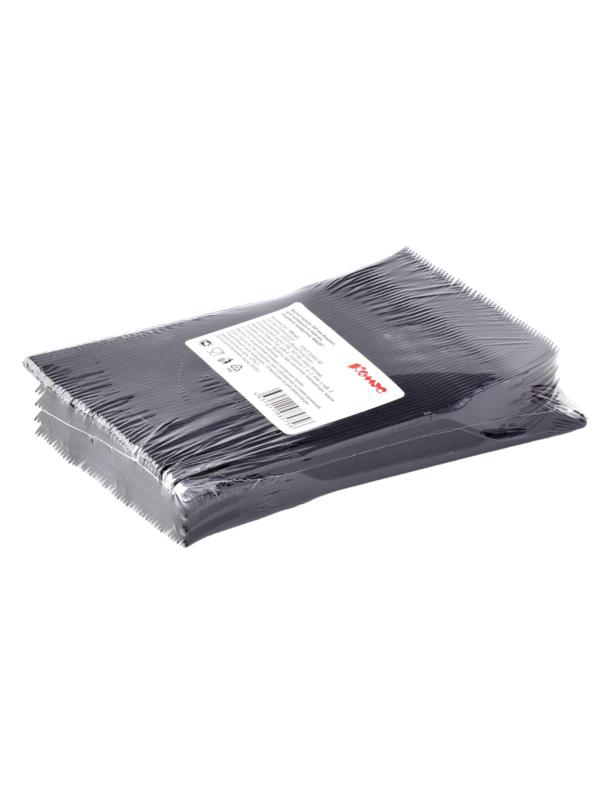 Вилка одноразовая 165мм, черная, бюджет, КОМУС ПС 100шт/уп