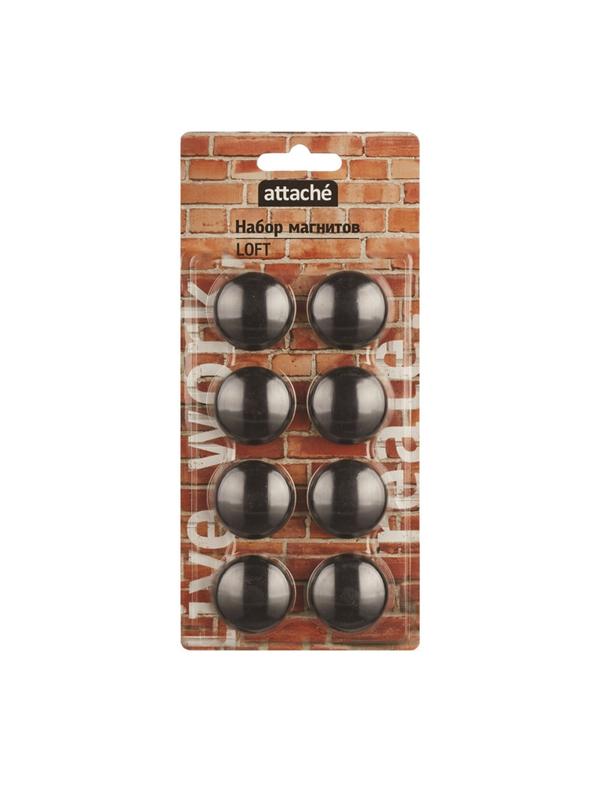 Магнитный держатель для досок Attache LOFT HDF черн.40мм,8шт/уп