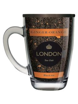 Чай черный 'Имбирь-апельсин' ТМ London Tea Club 70г в стеклянной кружке