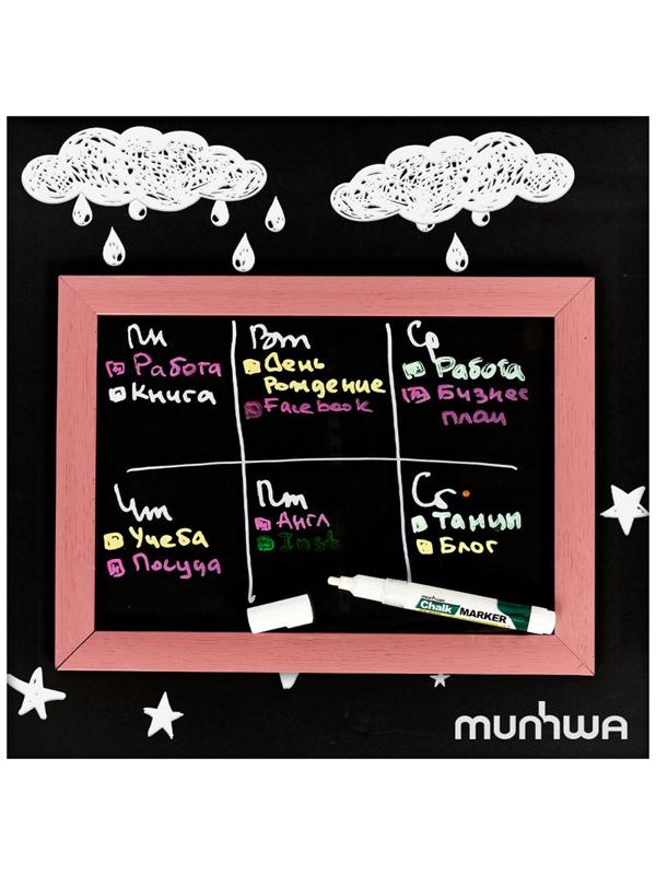 Маркер меловой MunHwa, CM-05, белый, 3мм