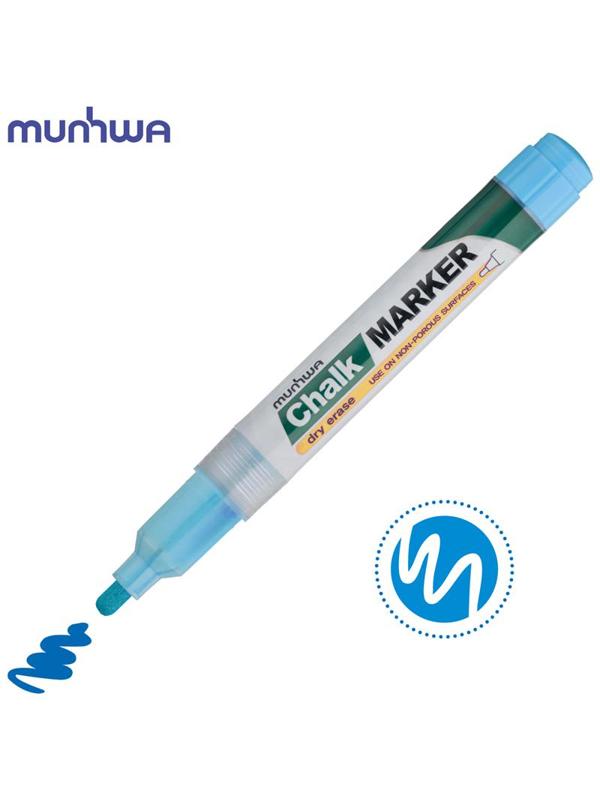 Маркер меловой MunHwa, CM-02, голубой, 3мм
