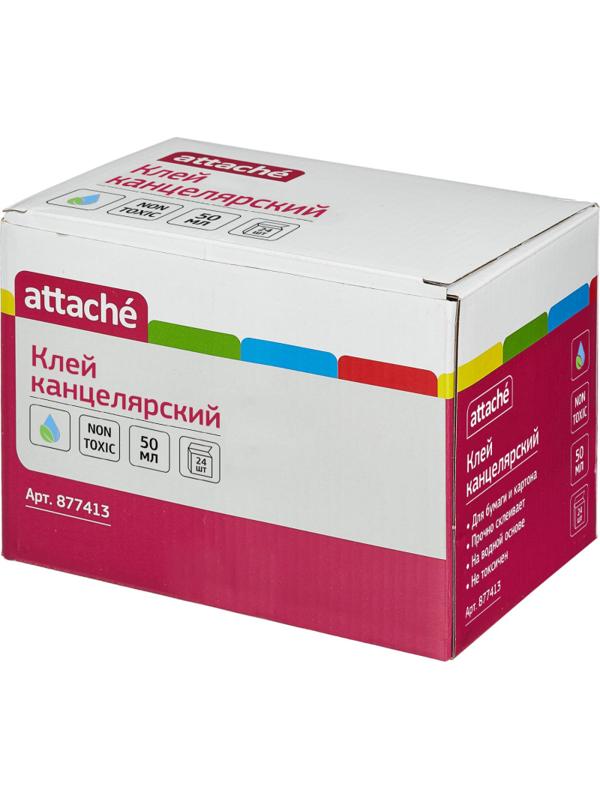 Клей канцелярский жидкий 50мл Attache с силиконовым наконечником