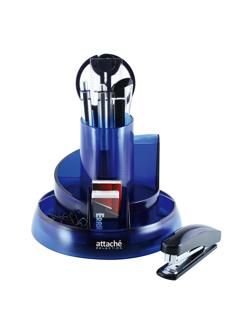 Набор настольный Attache Selection 10 предметов прозрачный синий S-908