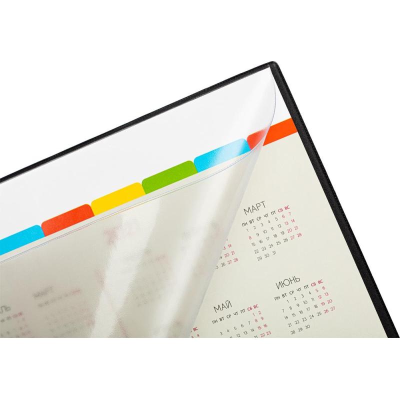 Коврик на стол Attache 59x38см с прозрачным листом календарь на текущий год