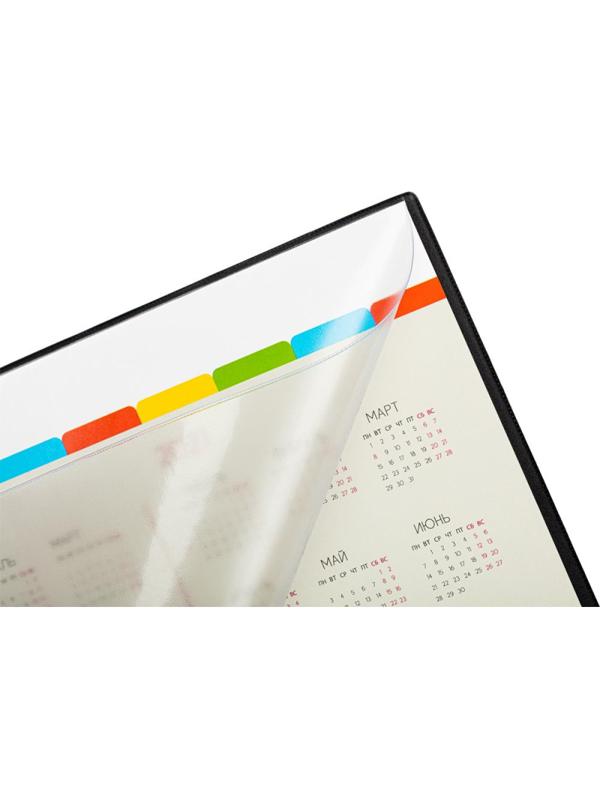 Коврик на стол Attache 59x38см с прозрачным листом календарь на текущий год