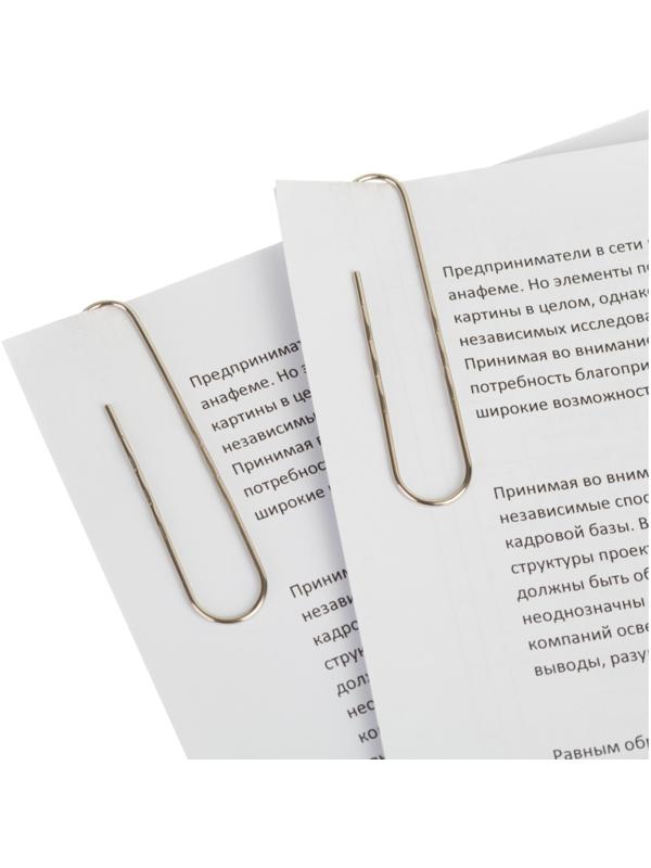 Скрепки Attache никелированные, 78 мм, гофрированные,европодвес, 30 шт/уп