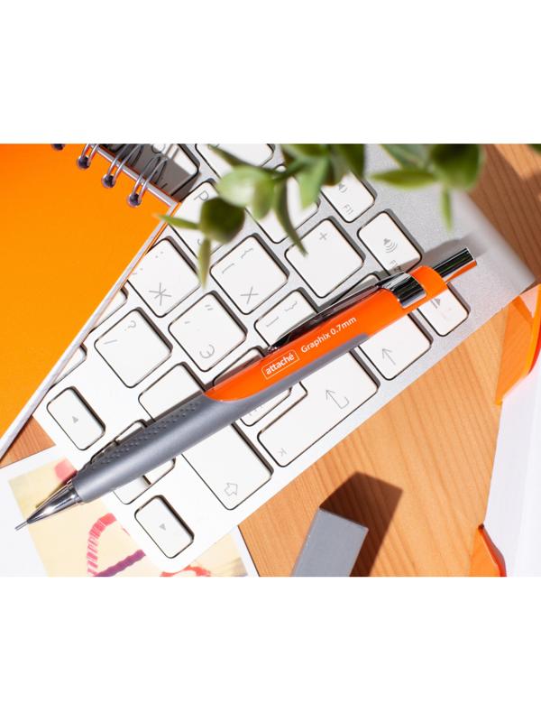 Карандаш механический Attache Graphix, 0.7 мм, цвет корпуса оранжевый
