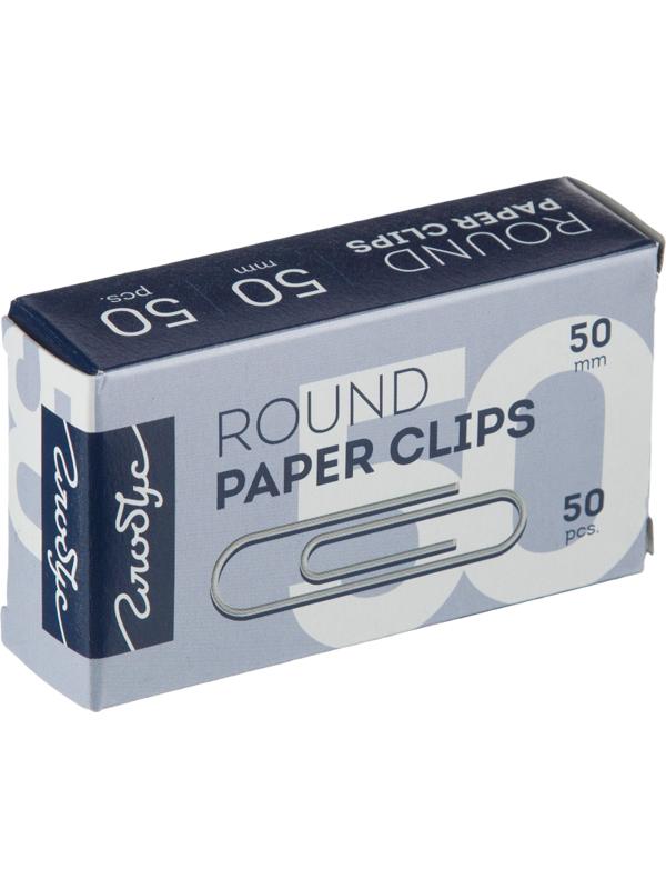 Скрепки Глобус С50-50 металл,без покрытия, 50 мм,негофрированные, 50 шт/уп