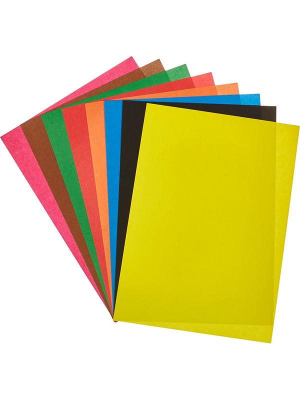 Набор цветной бумаги №1School 8л.8цв.офсет+картон 8л.8цв.немел,А4 Отличник