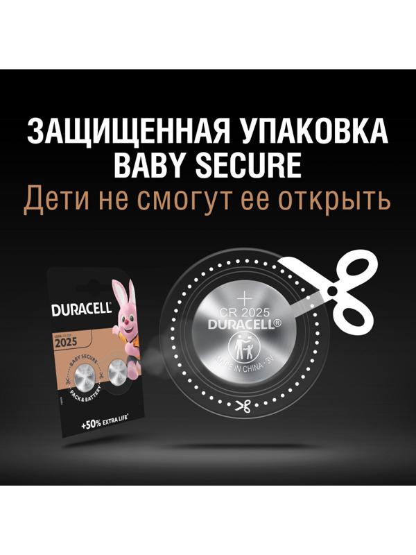 Батарейка DURACELL CR2025 литий бл/2шт