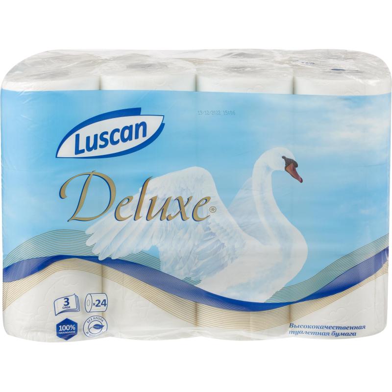Бумага туалетная Luscan Deluxe 3сл бел цел 19,38м 155л 24рул/уп