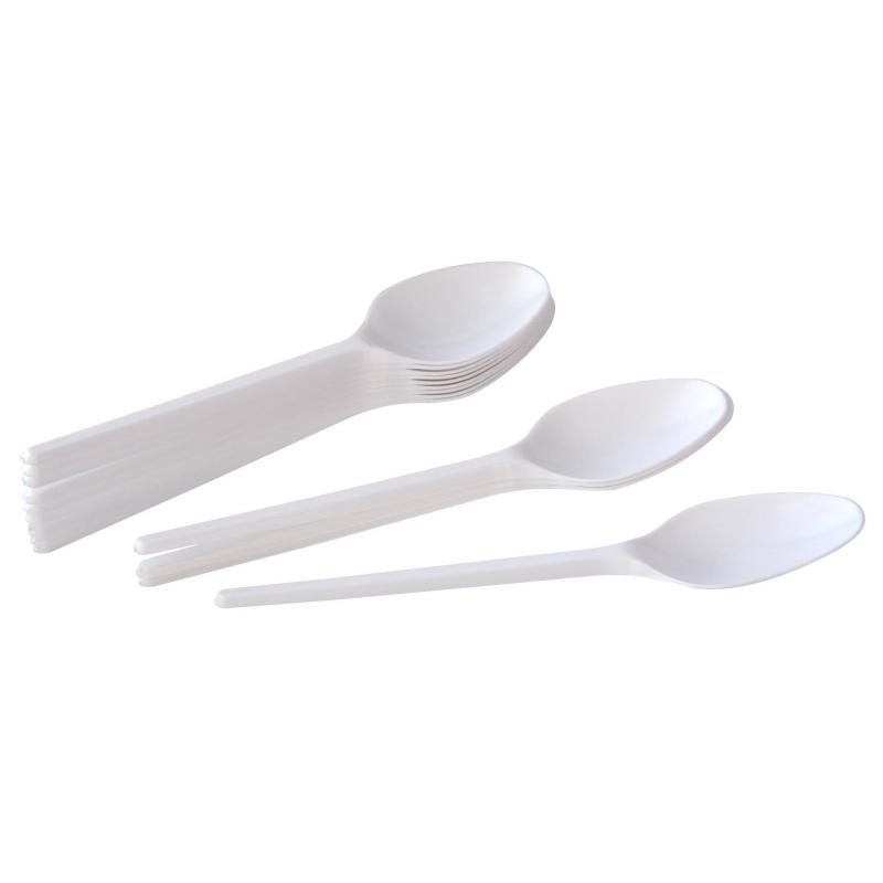 Ложка одноразовая столовая  165мм, белая, КОМУС ПС 100шт/уп
