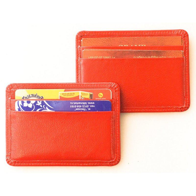 Чехол для карты (нат. кожа 95х75 02-106-0751 красная)