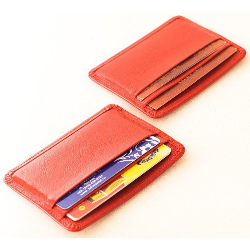 Чехол для карты (нат. кожа 95х75 02-106-0751 красная)