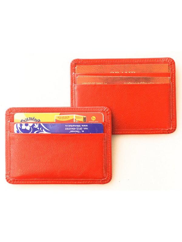 Чехол для карты (нат. кожа 95х75 02-106-0751 красная)