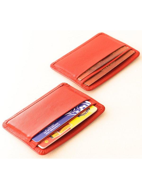 Чехол для карты (нат. кожа 95х75 02-106-0751 красная)