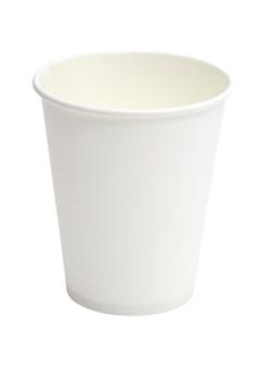 Стакан одноразовый бум 1-сл. d-80мм 200/250мл белый КОМУС 8OZ 50шт/уп