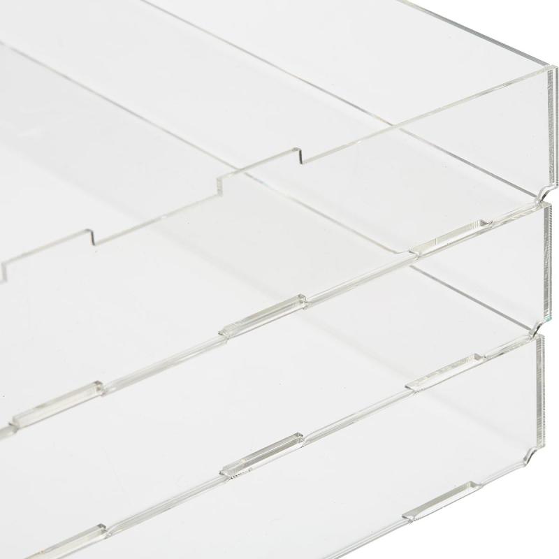 Лоток горизонтальный А3, акрил, прозрачный 55х300х420