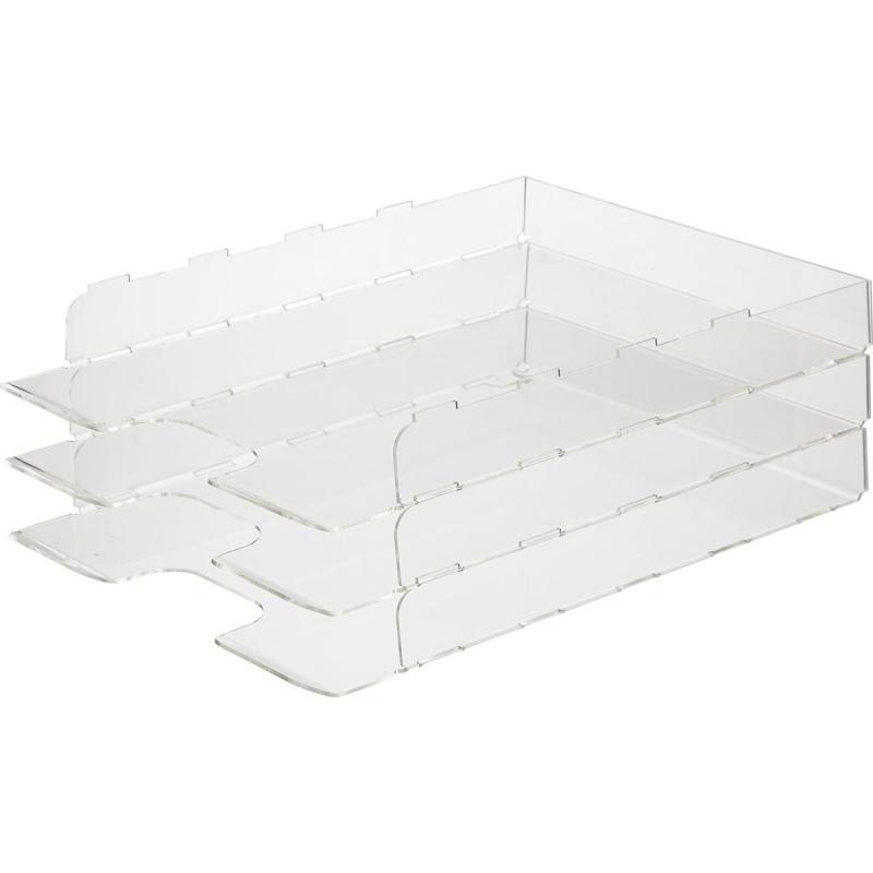 Лоток горизонтальный А3, акрил, прозрачный 55х300х420