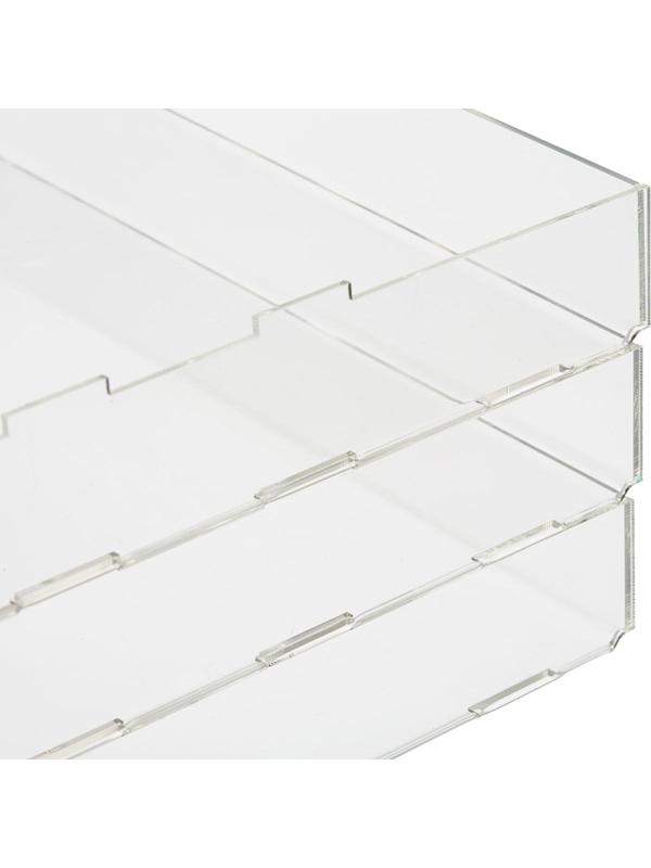 Лоток горизонтальный А3, акрил, прозрачный 55х300х420