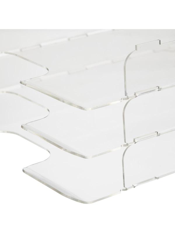 Лоток горизонтальный А3, акрил, прозрачный 55х300х420