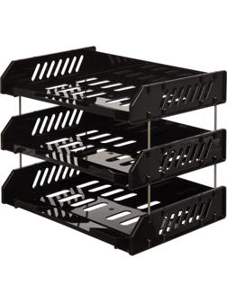 Набор лотков СИТИ из 3-х горизонтальных лотков чер