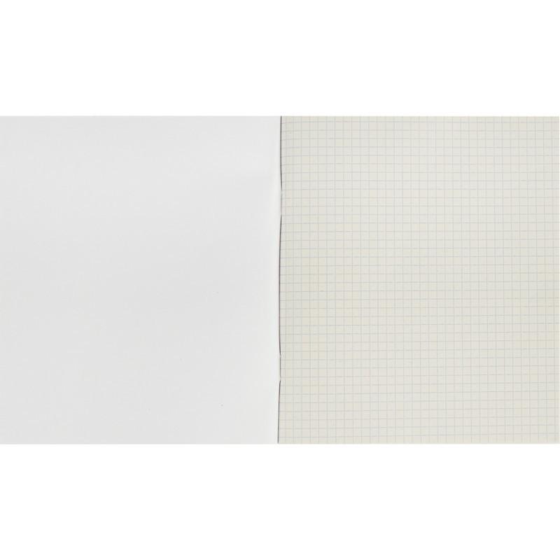 Тетрадь общая А5,96л,клет,скреп,обл.бумвинил,блок офсет-2 Синяя