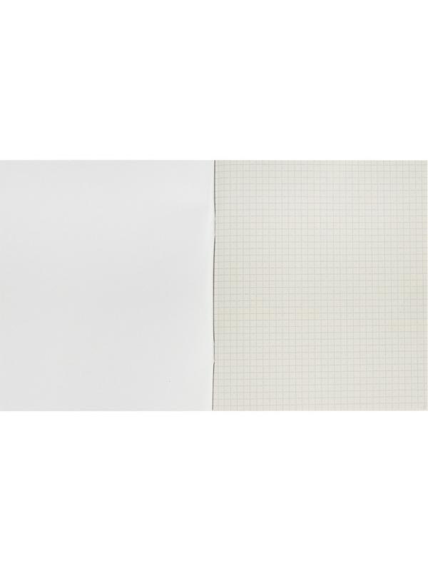 Тетрадь общая А5,96л,клет,скреп,обл.бумвинил,блок офсет-2 Синяя