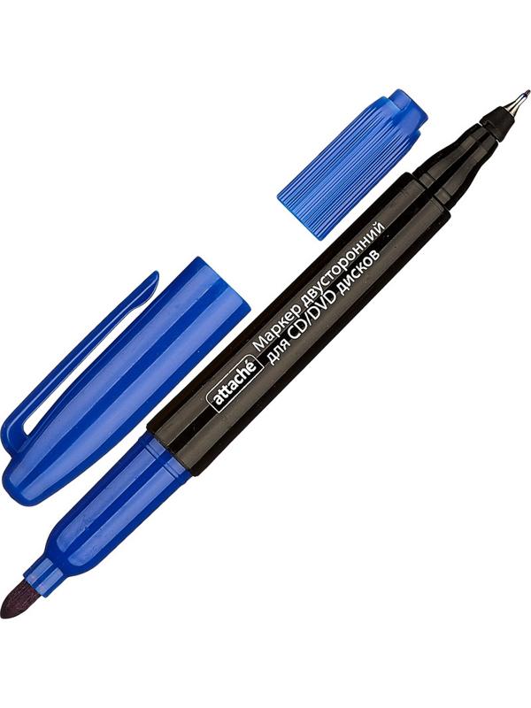Маркер для CD синий двусторонний 0,7-1,0 мм