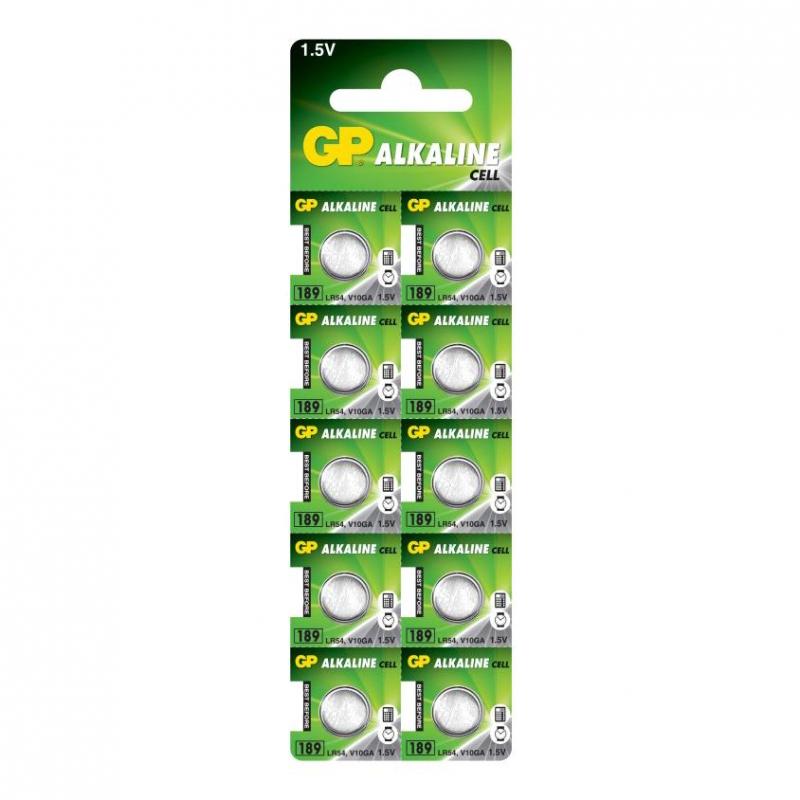 Батарейка GP AG10/LR1130, алкалин., бл/10