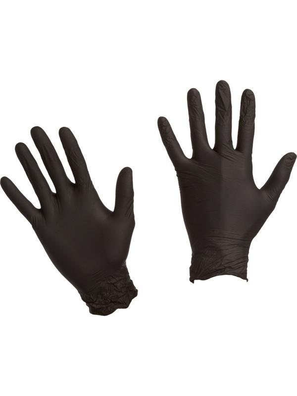 Перчатки однораз. PACLAN нитрил неопудренные черные 407780 р.M 50шт/уп,ПС