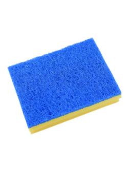 Губка Vileda для ванной (синий абразив)13х16,5 см 535895