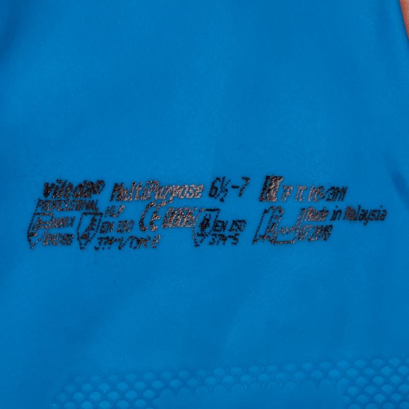 Перчатки резиновые Vileda Profes латекс хлопков.напыл синий р-р S 100752,ПС