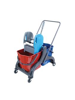 Тележка уборочная 2х25л пластик + отжим CK750