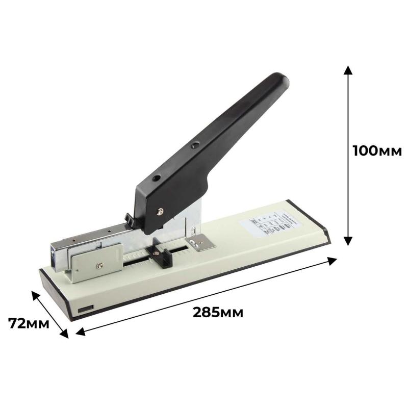 Степлер мощный Economy до 100 листов, №23/6- 23/13, цвет черно-белый