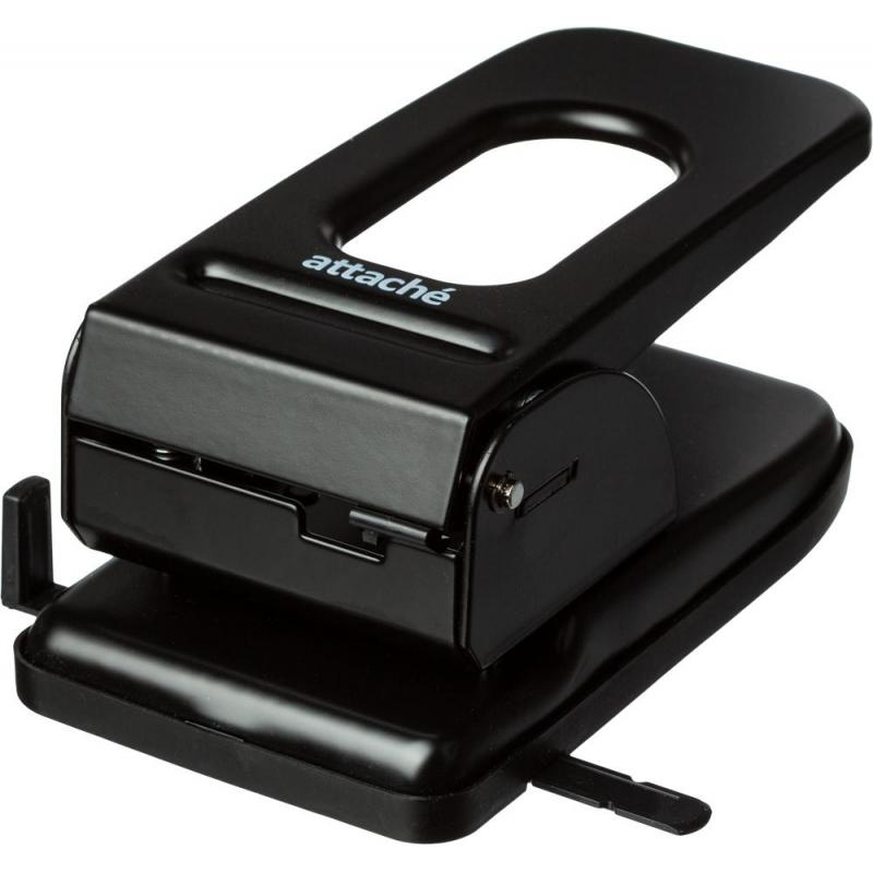 Дырокол Attache Economy до 60листов, с линейкой, цвет черный